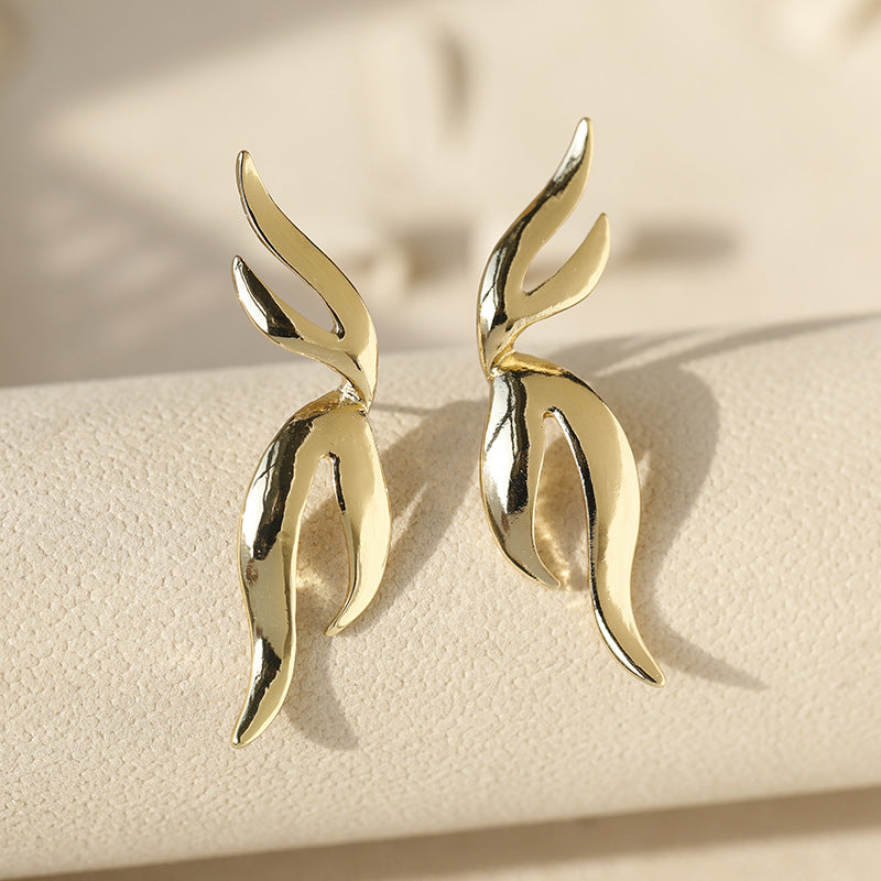 Wholesale fashionable all-match exaggerated personality alloy irregular graphic earrings earrings Valentine's Day gift for women